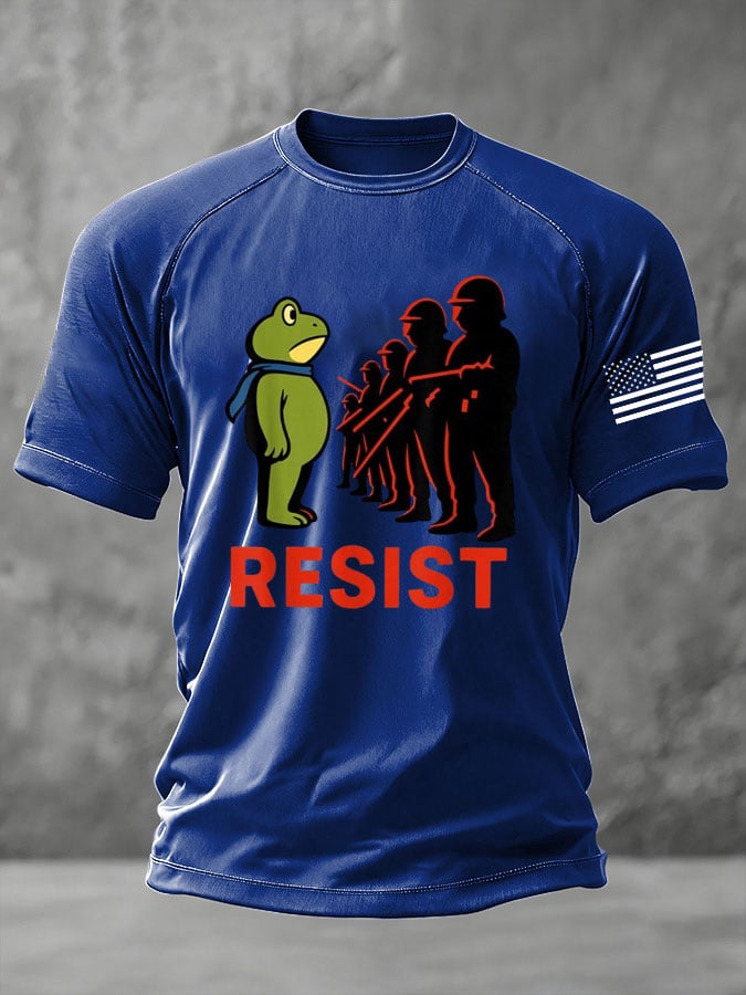 Men's Resist Frog Print Casual T-shirt