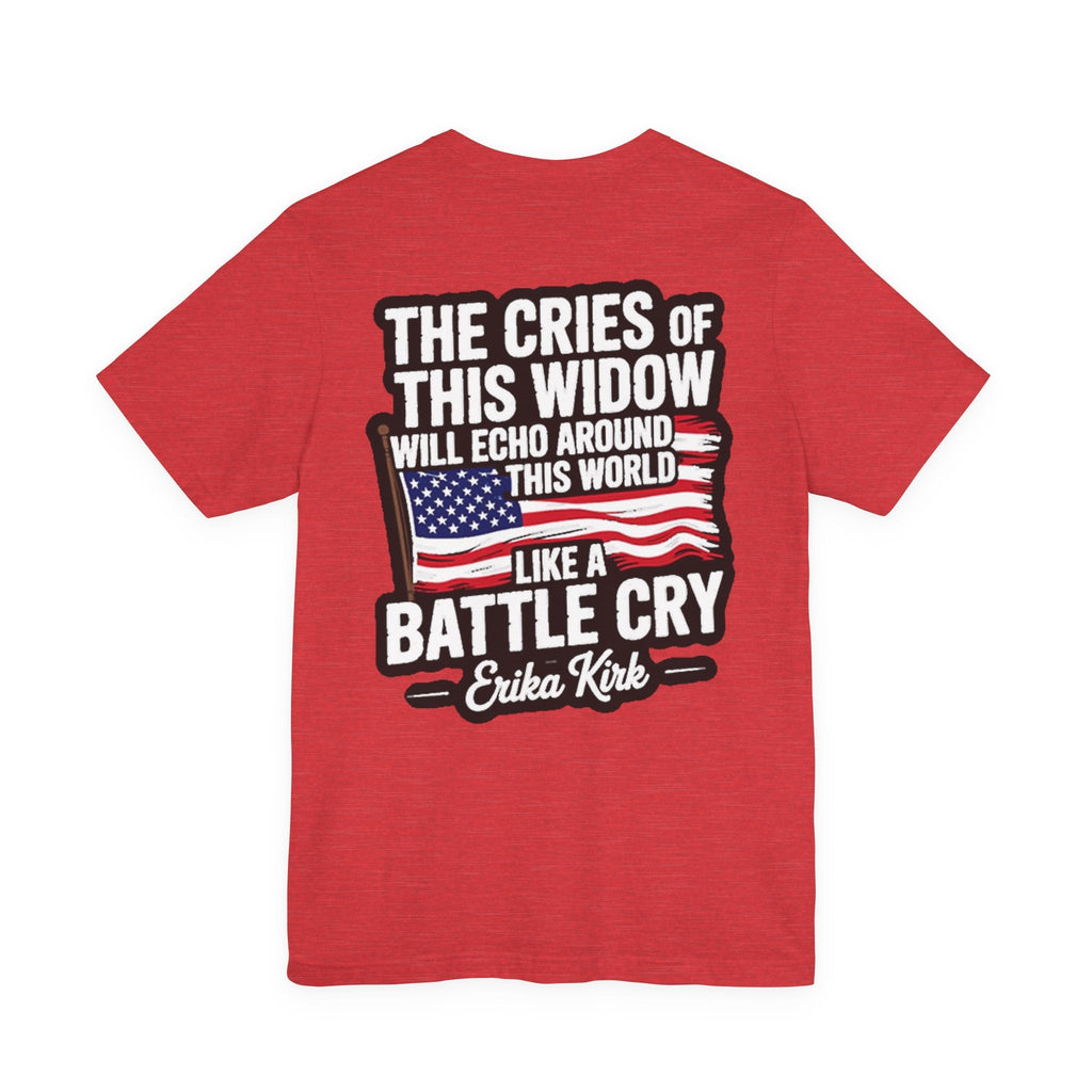 'Echoing Her Battle Cry' Erika Kirk Back Tee