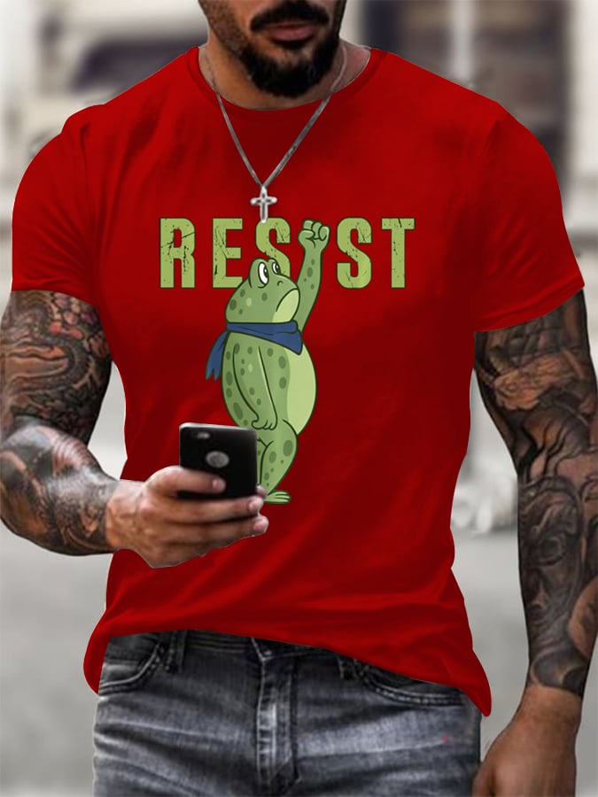 Men's FDT Portland Frog Protest Print T-Shirt