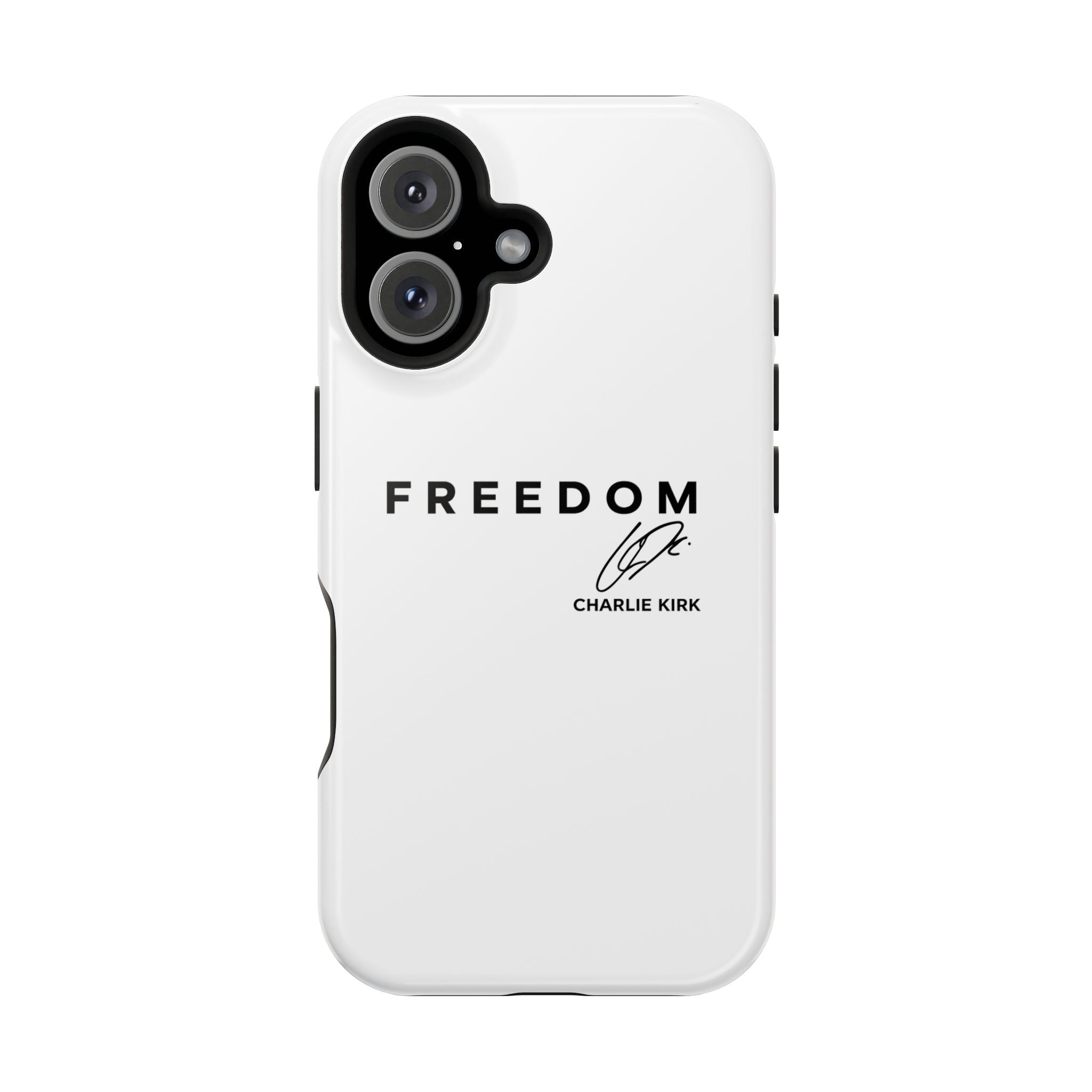 FREEDOM Phone Case - Charlie Kirk Signature Impact-Resistant