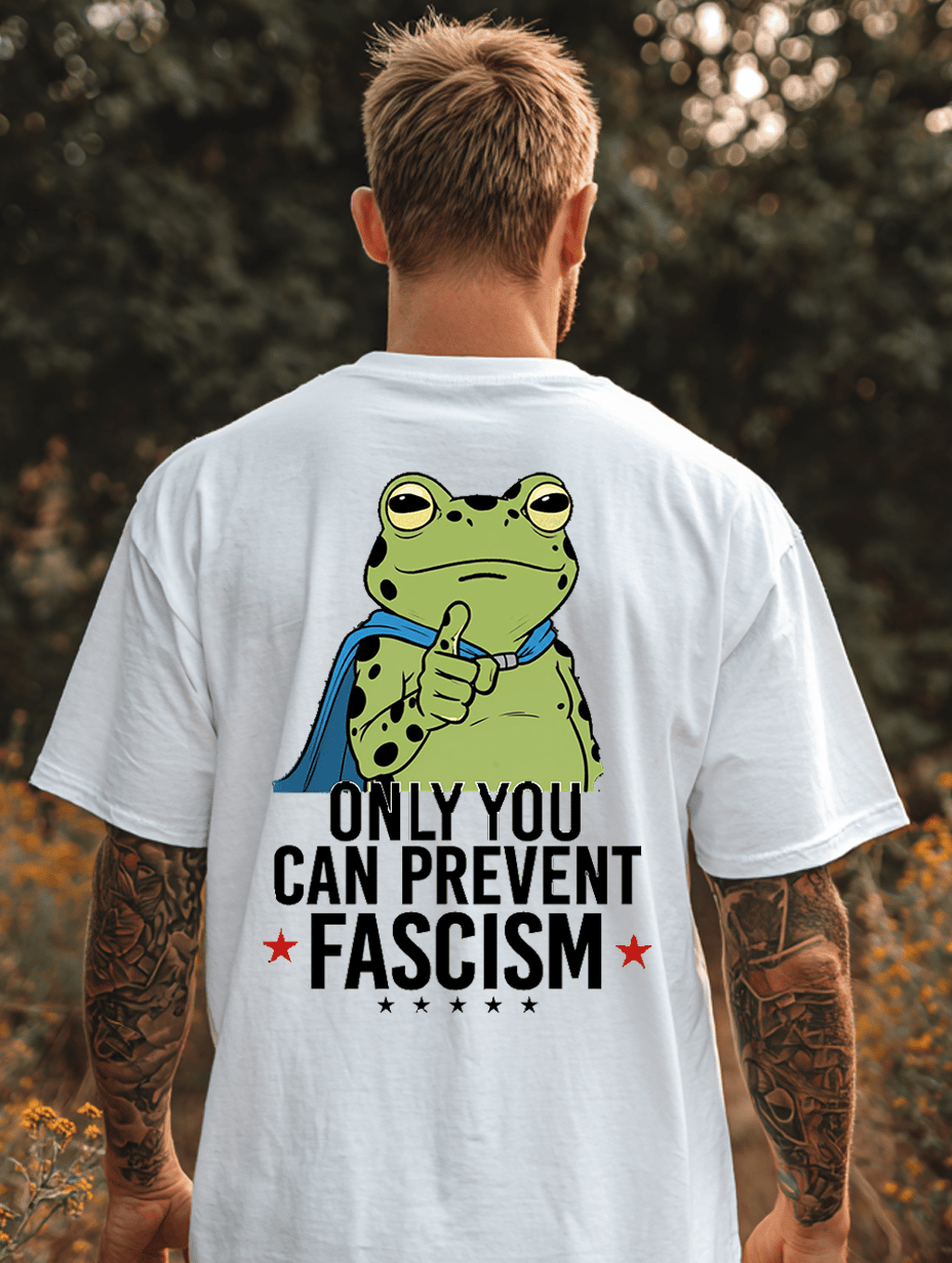 Unisex 100% Cotton Frog Saves America Resist Print T-shirt