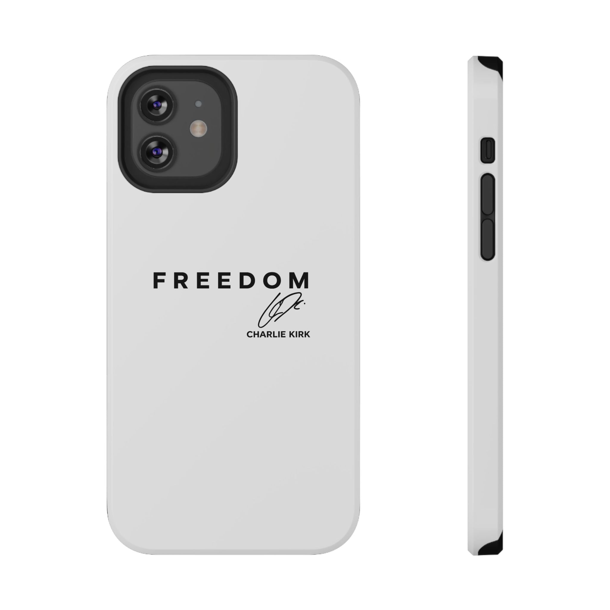 FREEDOM Phone Case - Charlie Kirk Signature Impact-Resistant