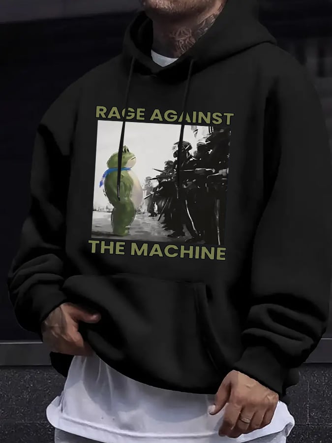 Men's Frog Print Casuasl Hoodie