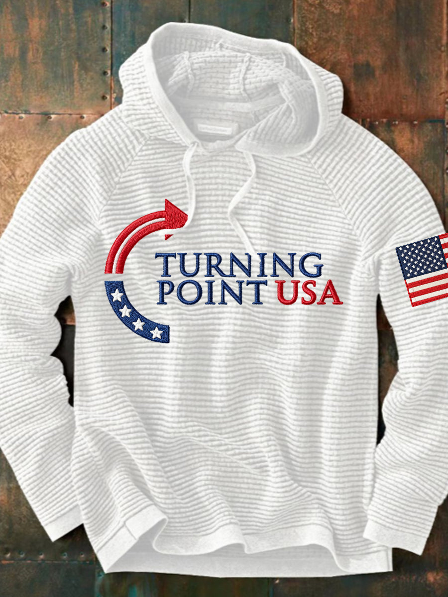 Men's Charlie Kirk Turning Point USA Trump Commemorative  Hoodie