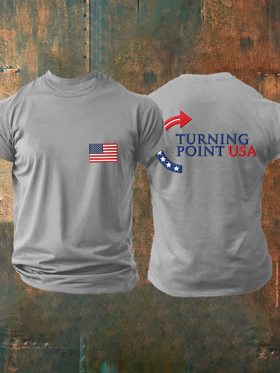 Men's Charlie Kirk Turning Point USA Trump Commemorative T-Shirt