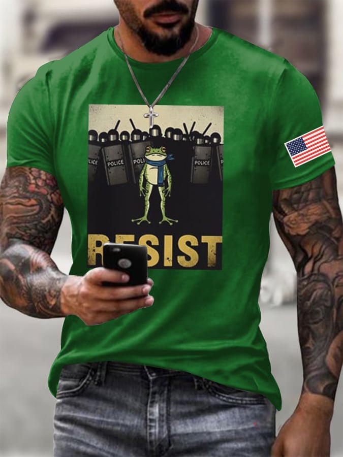 Men's Portland Frog Print T-Shirt