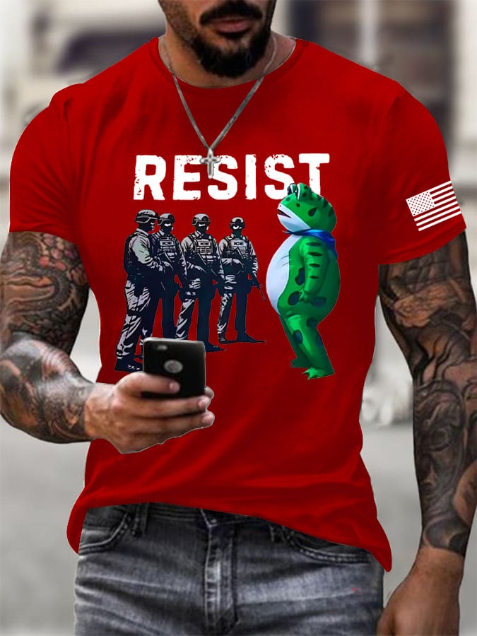 Men's Portland Frog Print T-Shirt