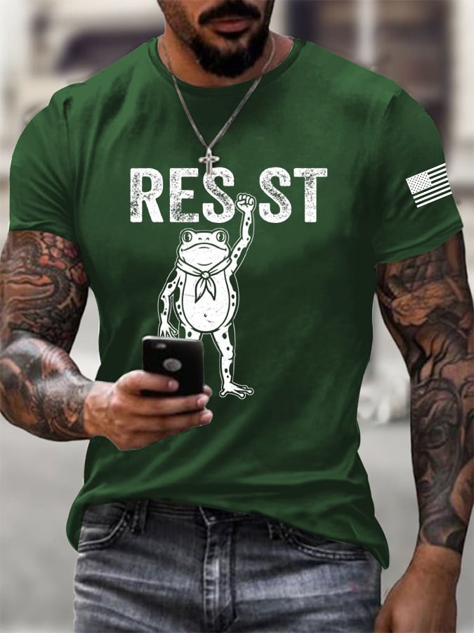 Men's FDT Portland Frog Protest Print T-Shirt