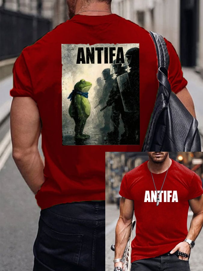 Men's FDT ANTIFA print T-shirt