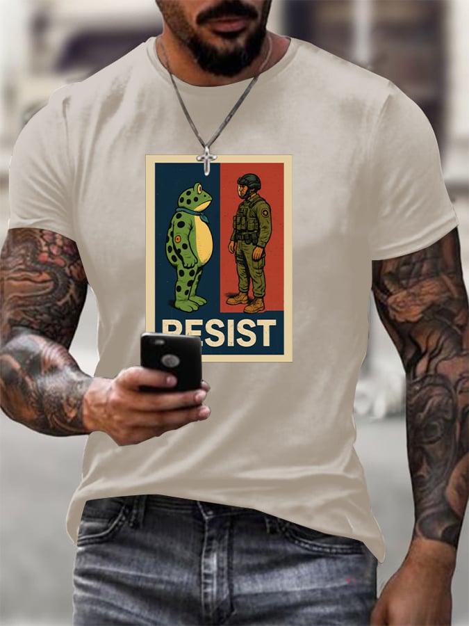 Men's FDT Portland Frog Protest Print T-Shirt