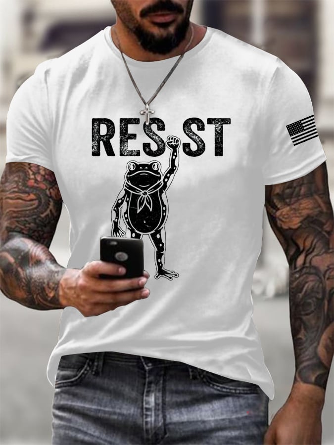 Men's FDT Portland Frog Protest Print T-Shirt