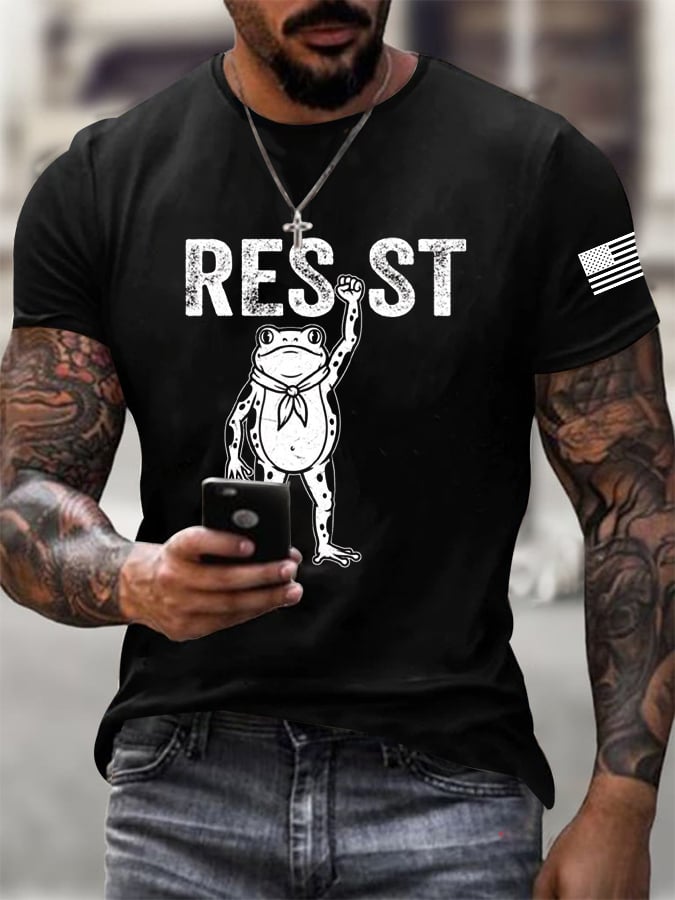 Men's FDT Portland Frog Protest Print T-Shirt