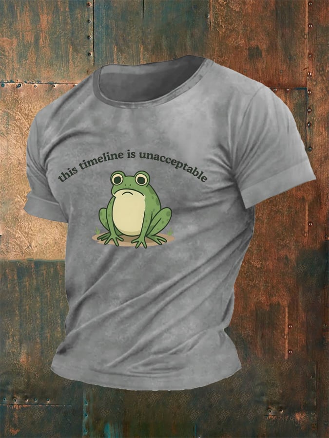 Men's This Timeline Is Unacceptable  Print Casual T-Shirt