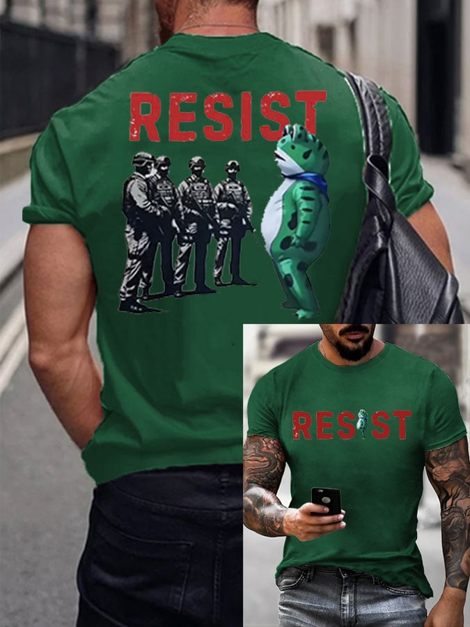 Men's Fdt print short-sleeved T-shirt