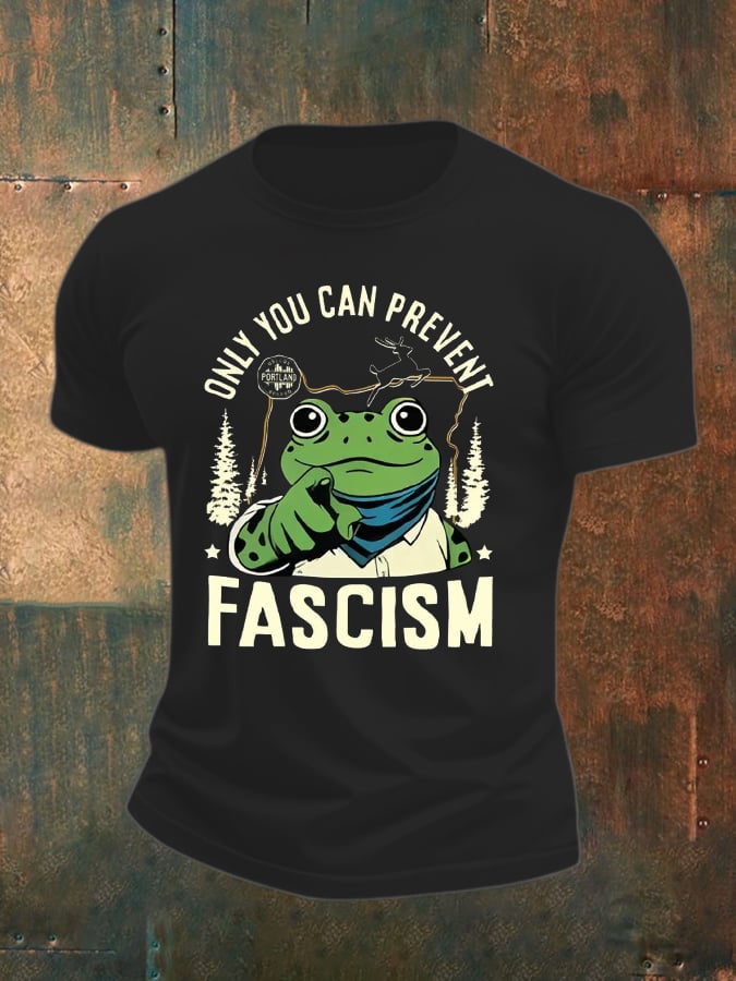 Men's Frog Print Casual T-Shirt