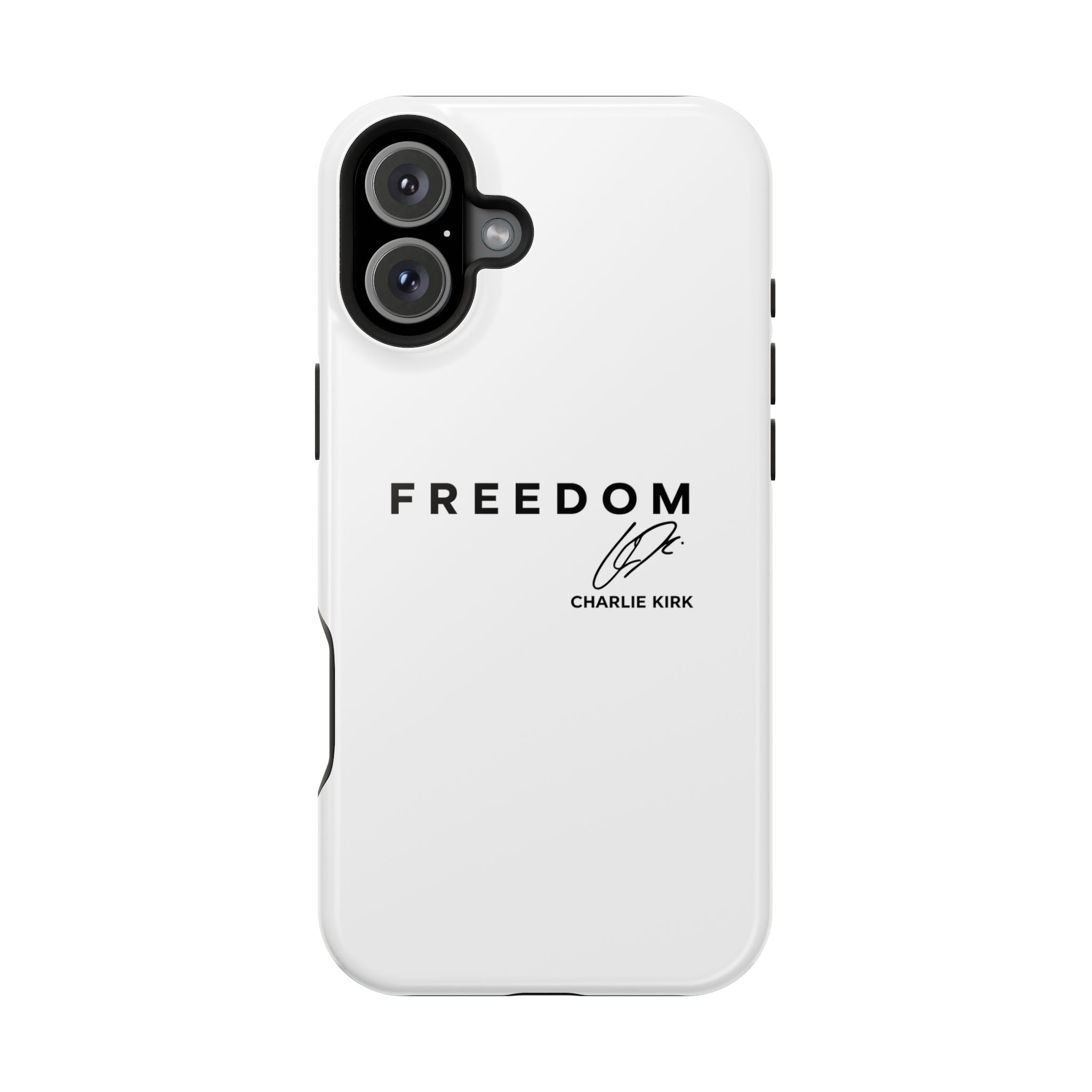 FREEDOM Phone Case - Charlie Kirk Signature Impact-Resistant