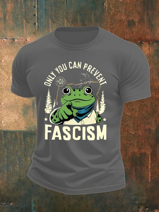 Men's Frog Print Casual T-Shirt