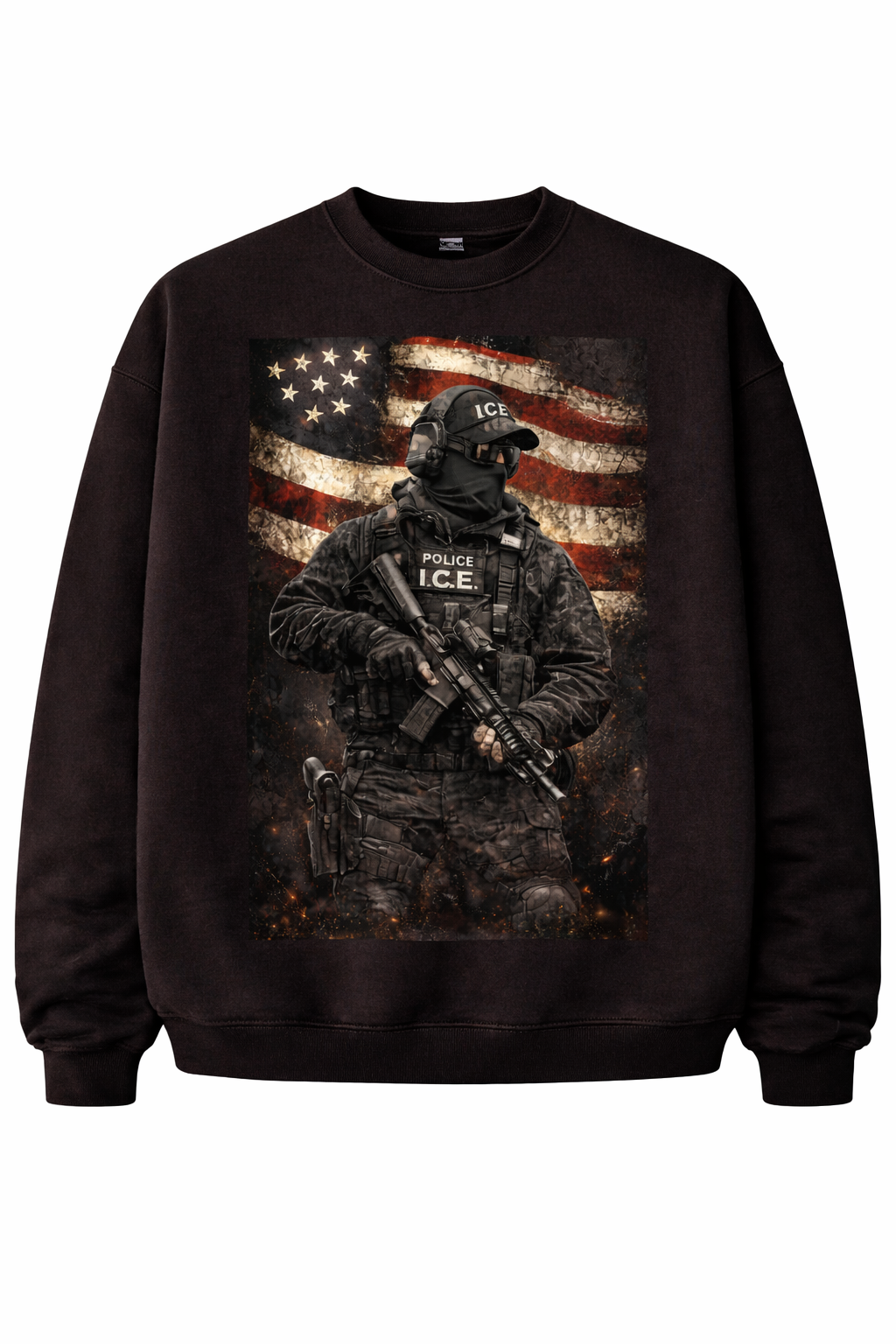 By purchasing this relaxed-fit sweatshirt, you'll be supporting the "Fight for Ice" I.C.E. series; this sweatshirt features a printed design.