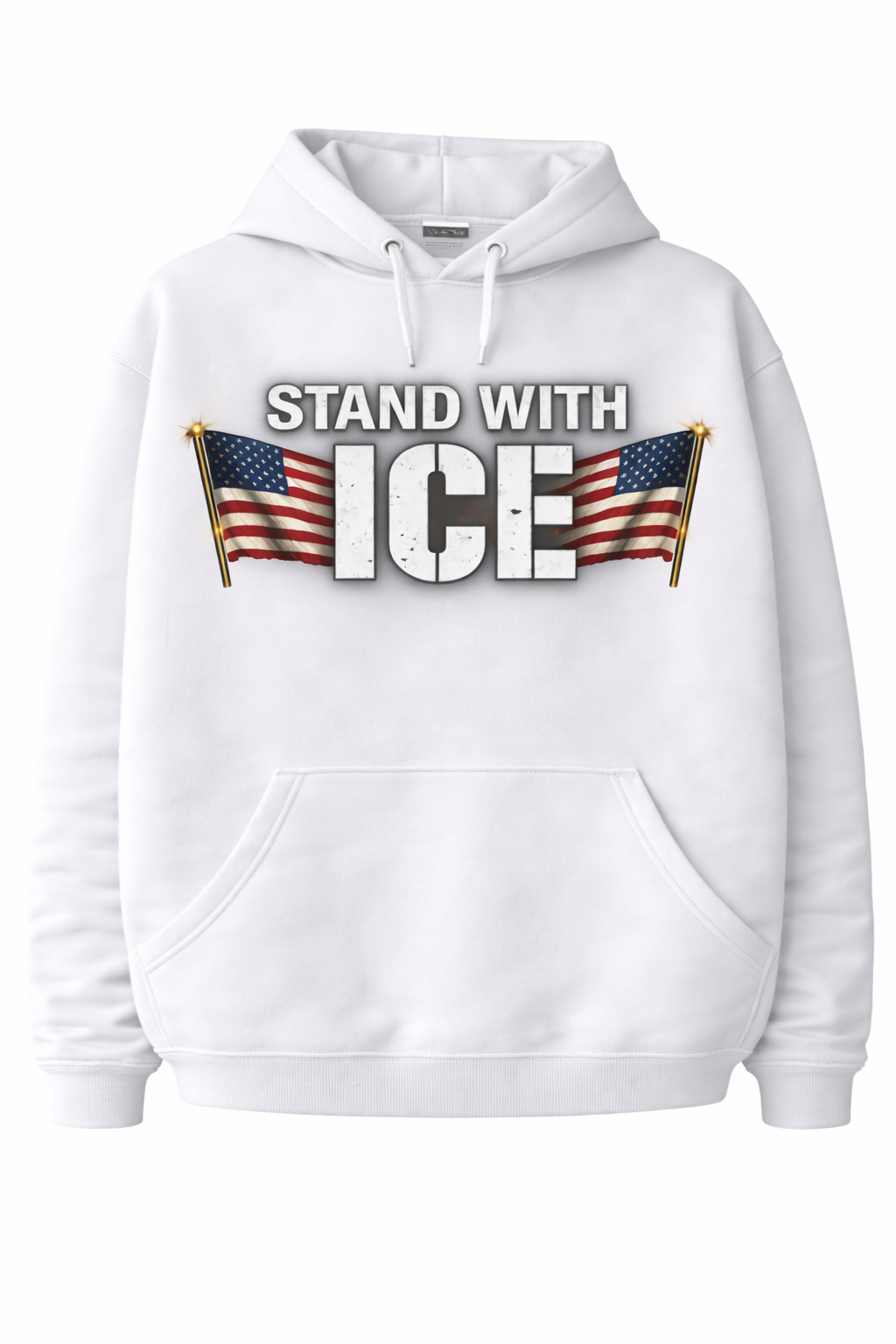 Support the "Fight for Ice" I.C.E. series with this loose-fitting hooded sweatshirt featuring graphic prints.