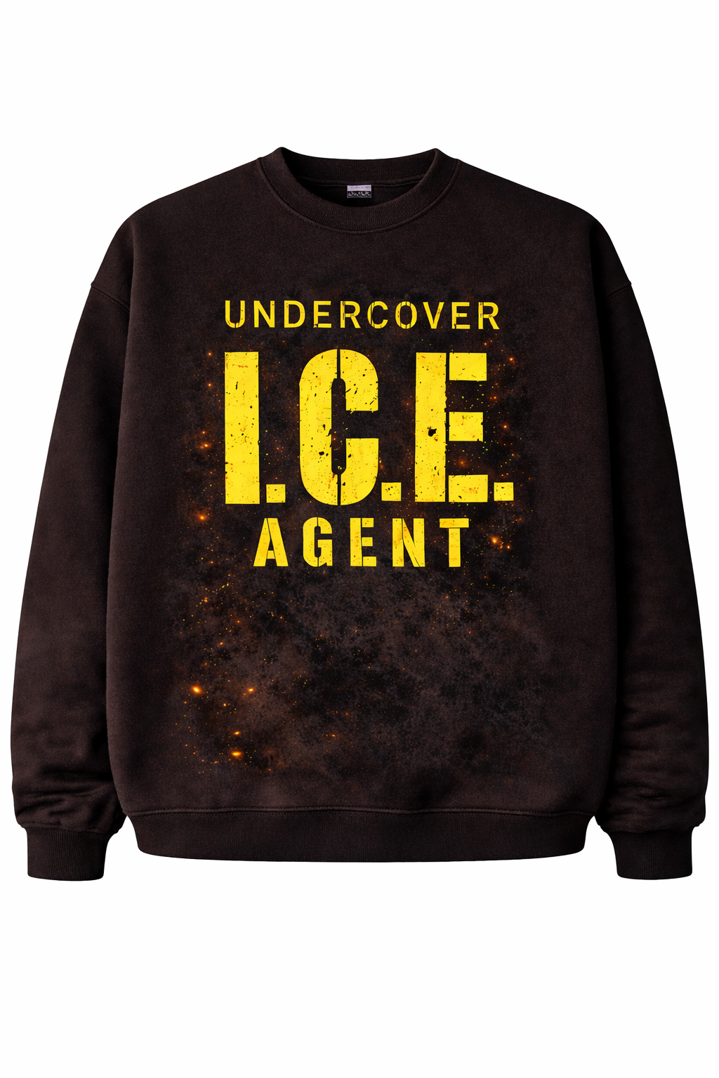 Purchase this loose-fitting sweatshirt and support the "Fight for Ice" I.C.E. series; the sweatshirt features a printed design.