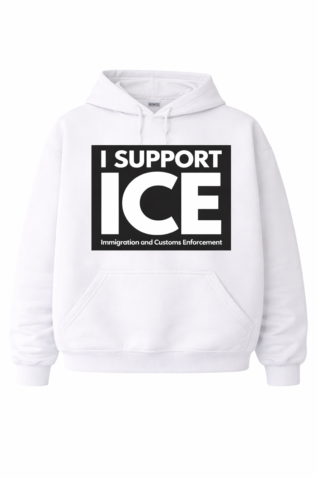 Support the "Fight for Ice" I.C.E. series with this loose-fitting hooded sweatshirt featuring graphic prints.