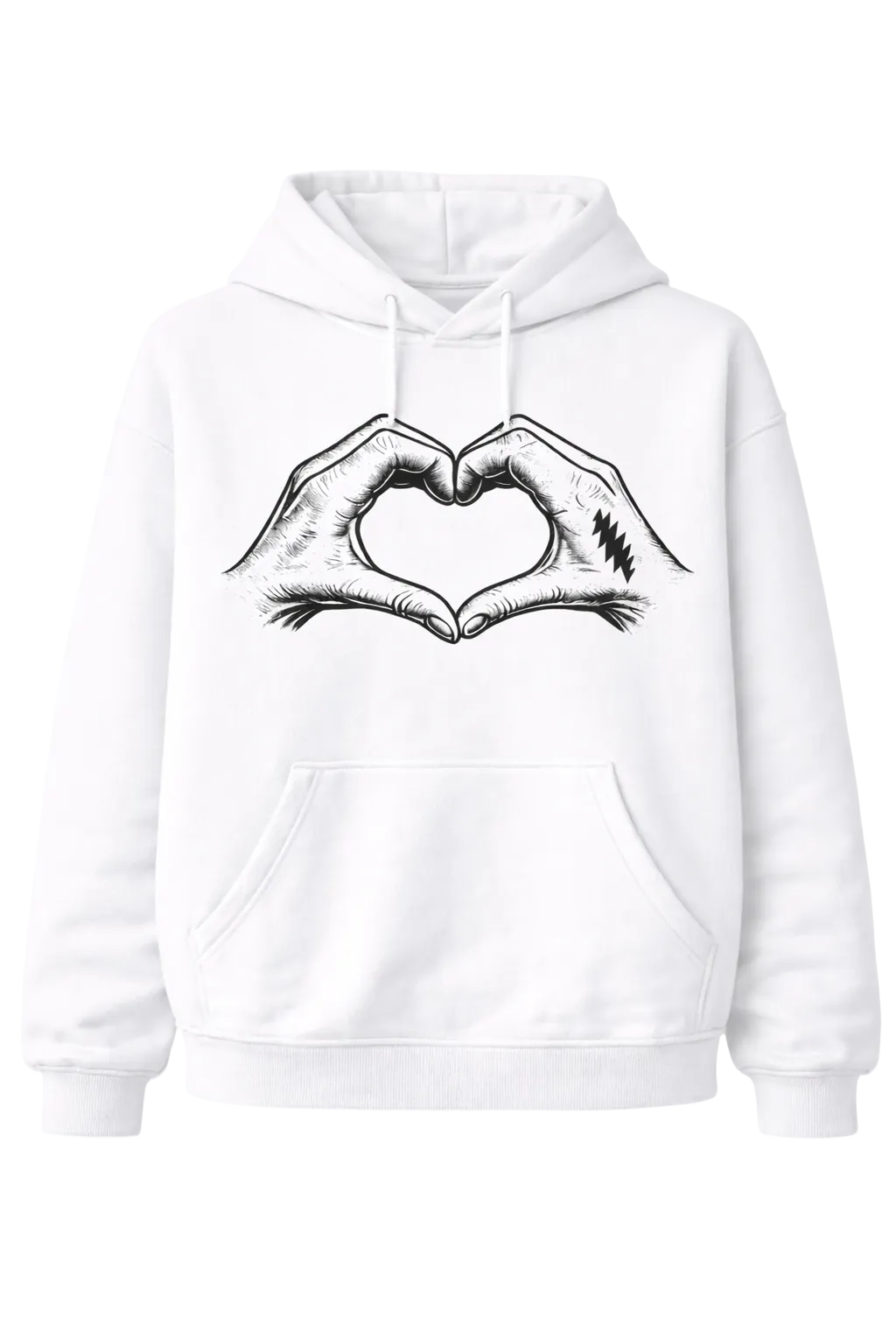 Hand Heart Black Sweatshirt