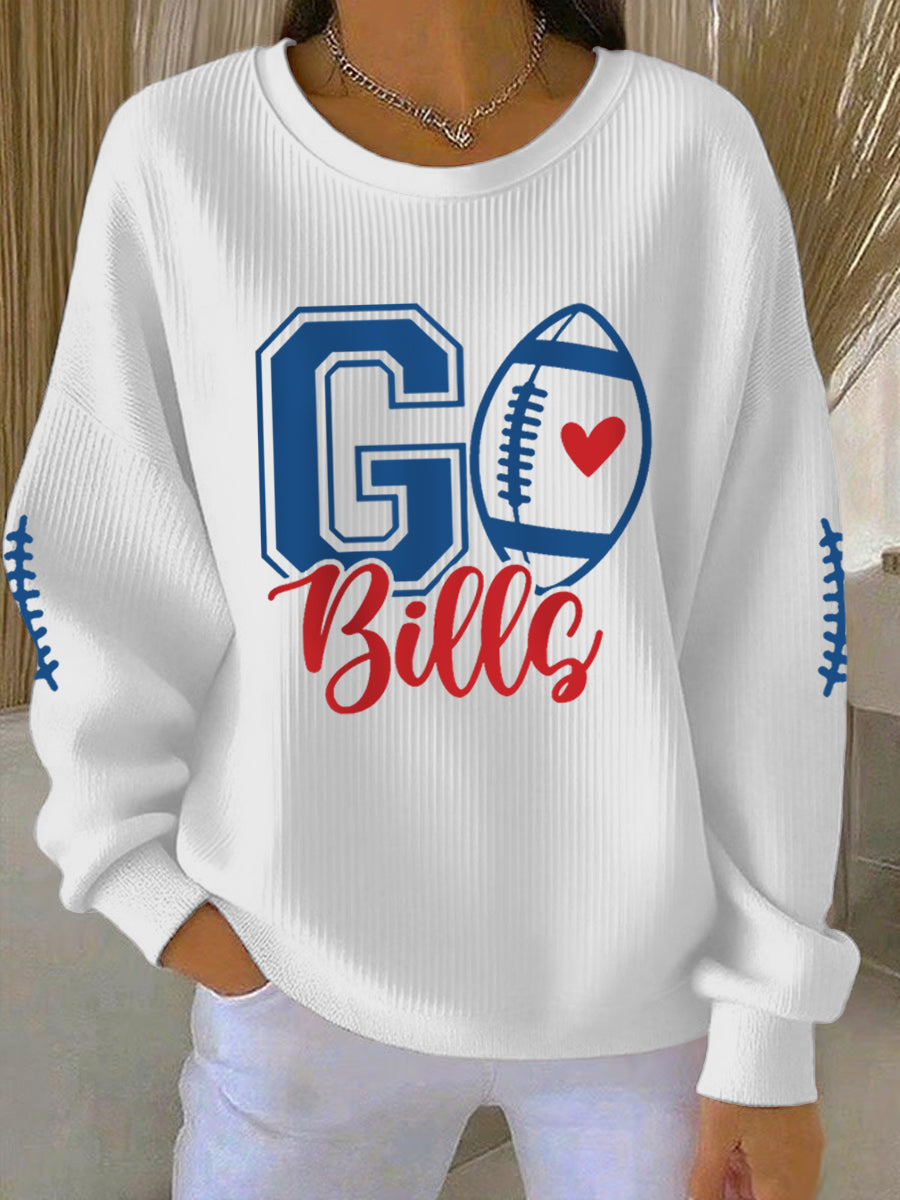 Women's Football Fans Lovers Gameday Casual Sweatshirt