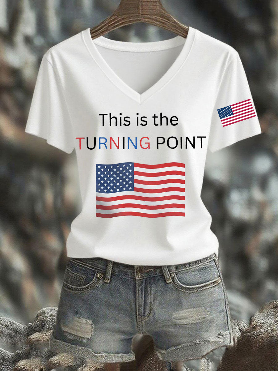 Women's This Is The Turning Point Printed T-shirt