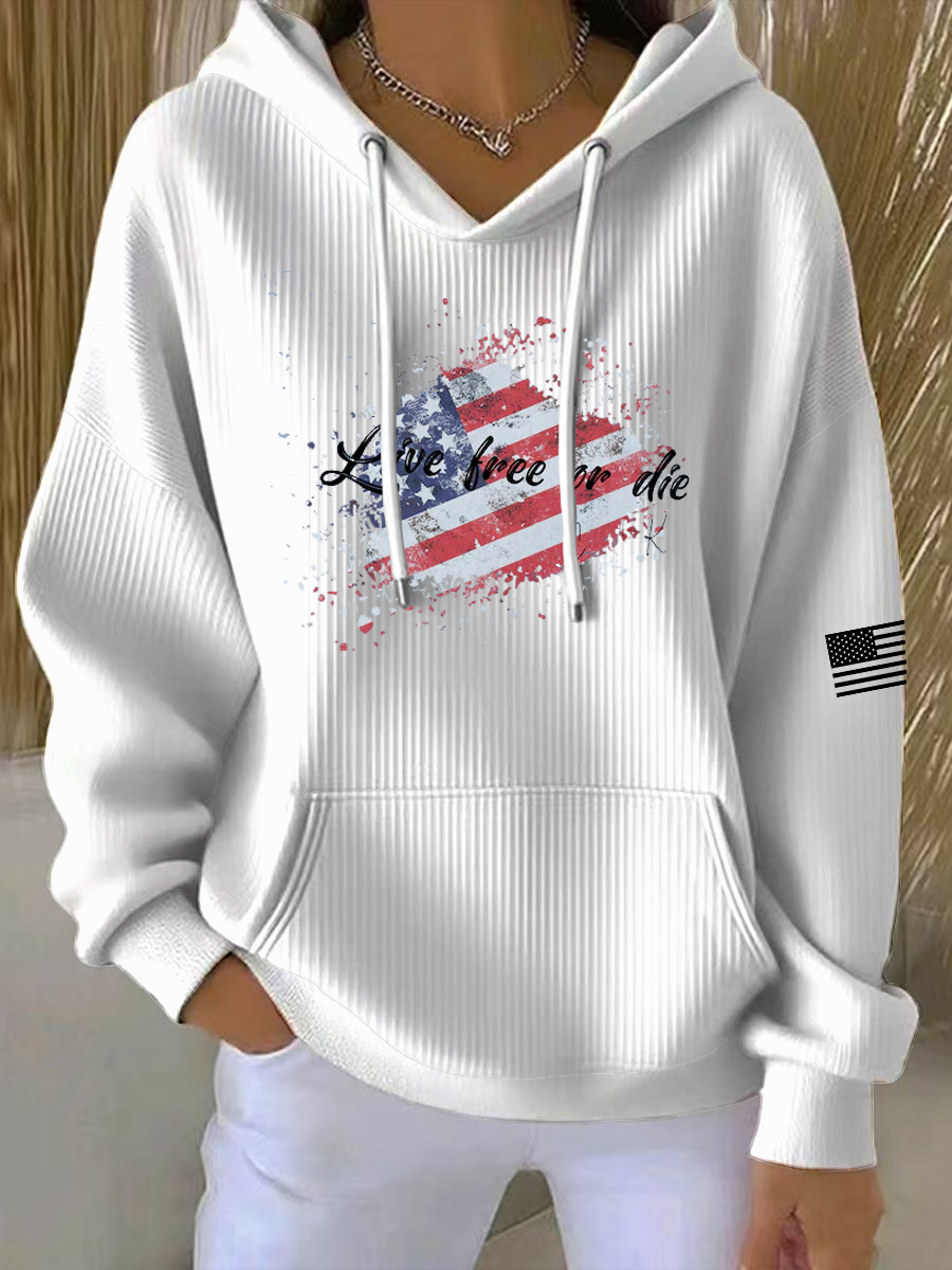 Women's Live Free Or Die Printed Hoodie