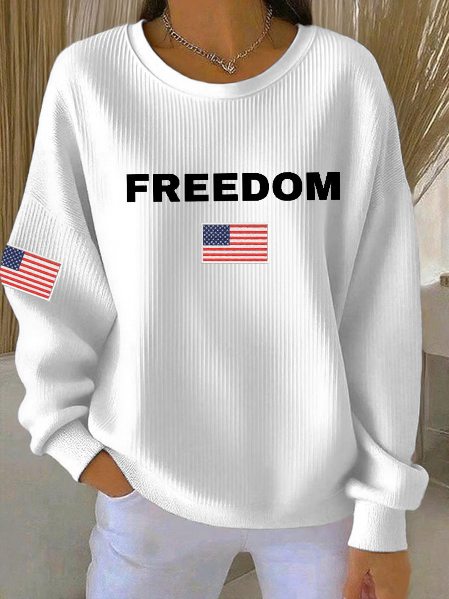 Women's Freedom Is Not Free R.I.P Charlie Kirk  Long Sleeve Sweater