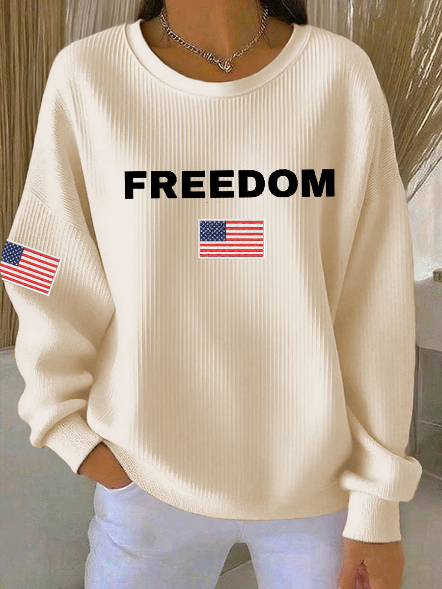 Women's Freedom Is Not Free R.I.P Charlie Kirk  Long Sleeve Sweater