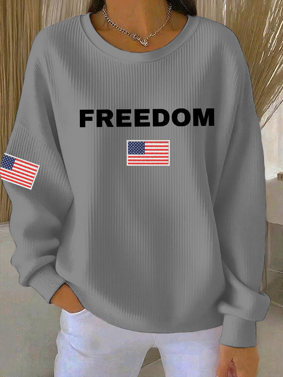 Women's Freedom Is Not Free R.I.P Charlie Kirk  Long Sleeve Sweater