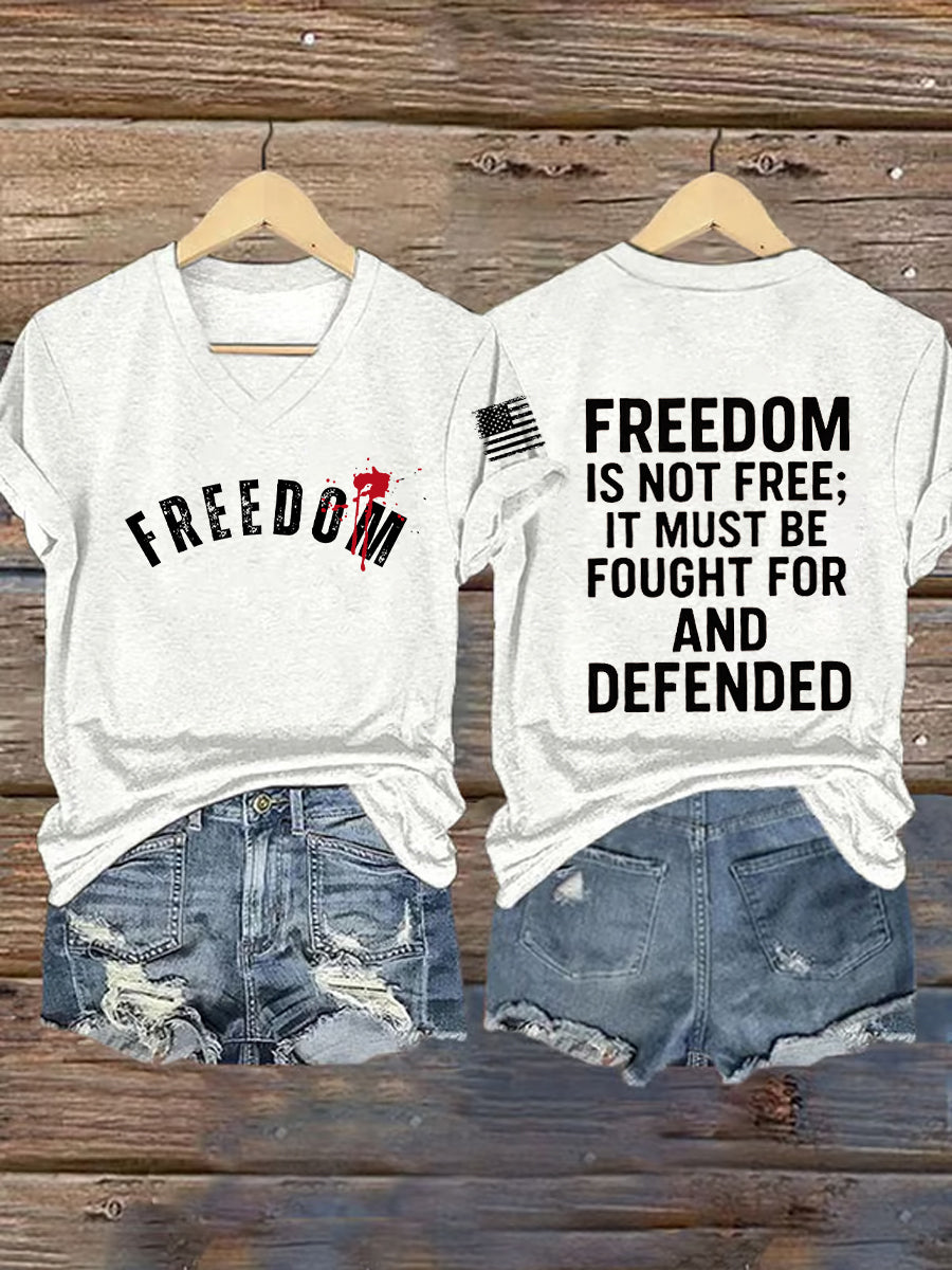 Women's Freedom Is Not Free This is the Turning Point R.I.P Charlie Kirk Short Sleeve T-shirt
