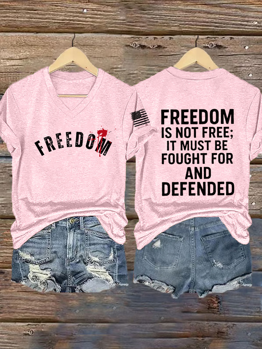 Women's Freedom Is Not Free This is the Turning Point R.I.P Charlie Kirk Short Sleeve T-shirt