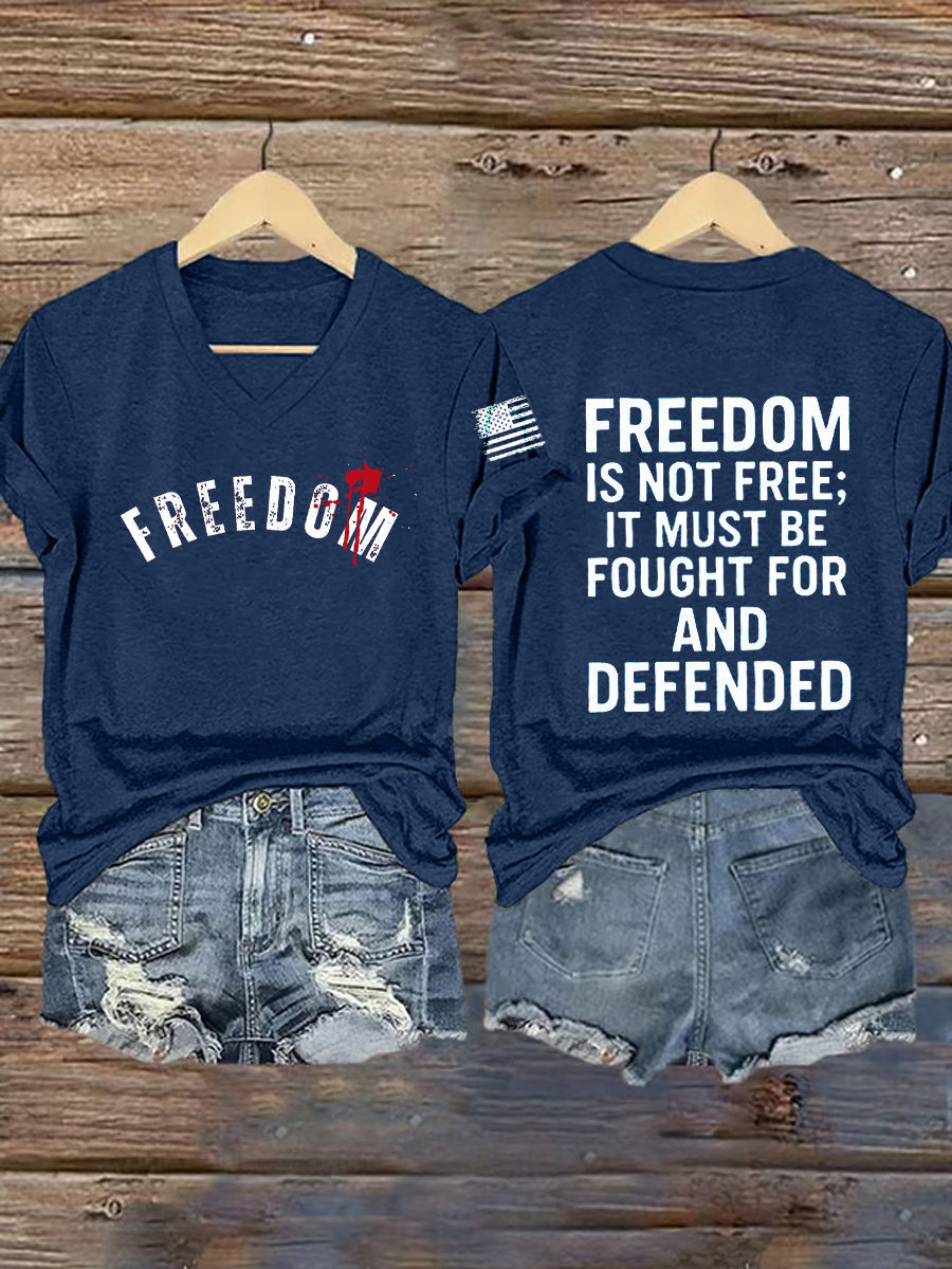 Women's Freedom Is Not Free This is the Turning Point R.I.P Charlie Kirk Short Sleeve T-shirt