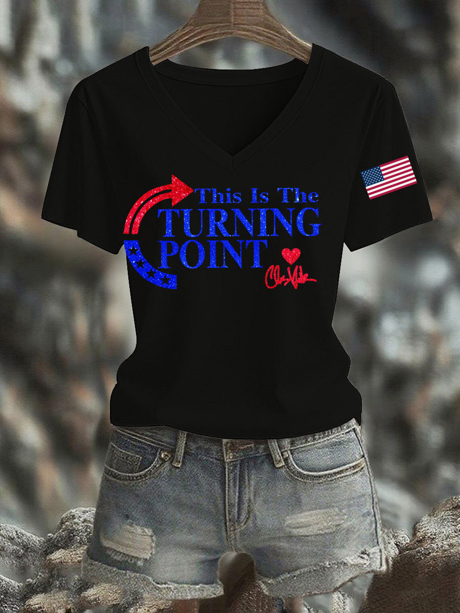 Women's This Is The Turning Point Printed T-shirt