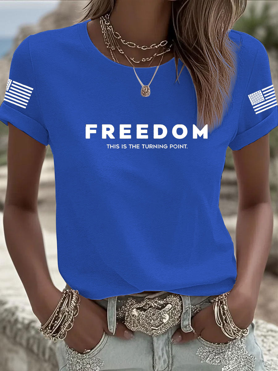 Women's Freedom Is Not Free This is the Turning Point R.I.P Charlie Kirk Short Sleeve T-shirt