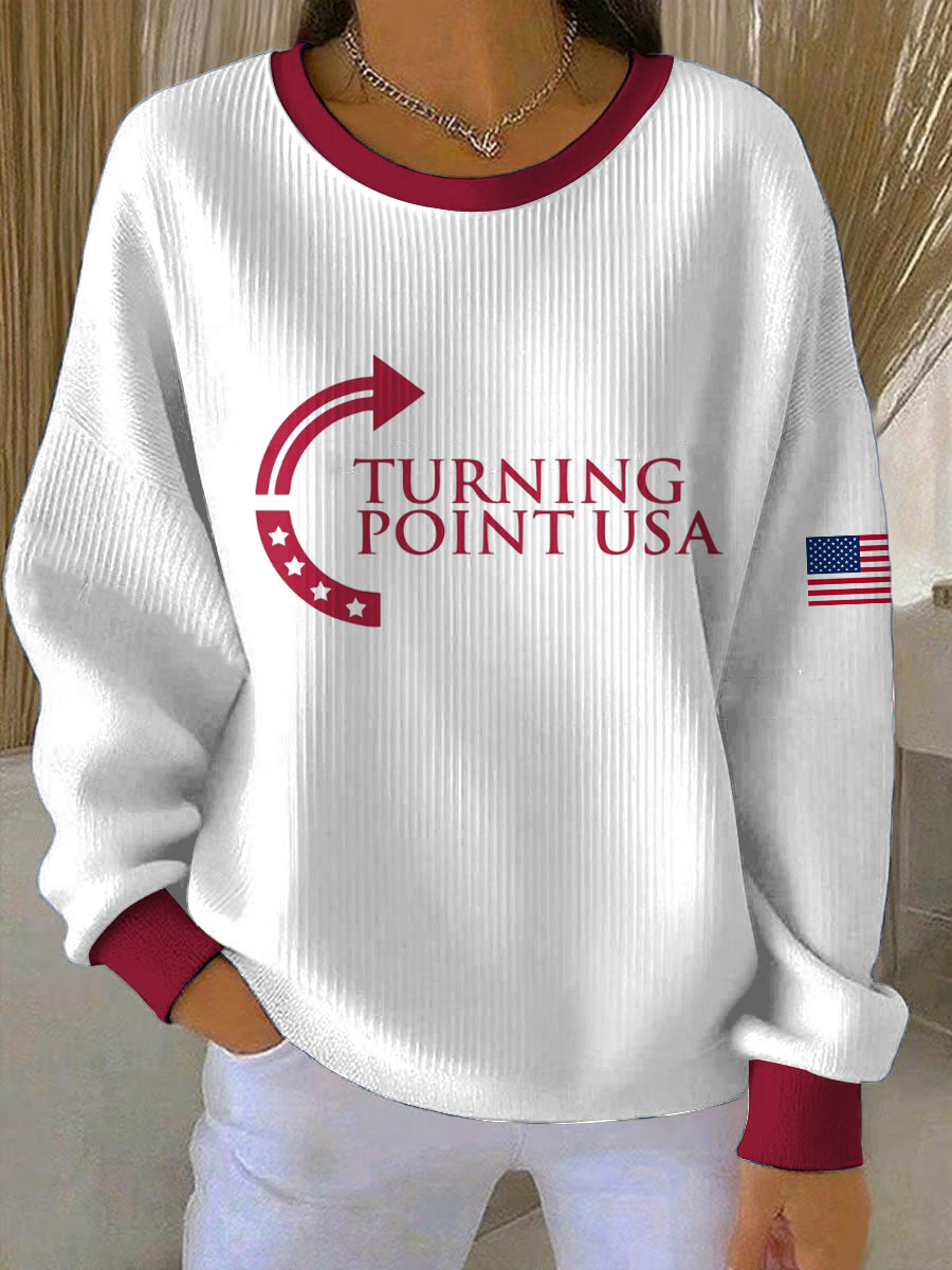 Women's Turning Point Printed Round Neck Long Sleeved Sweatshirt