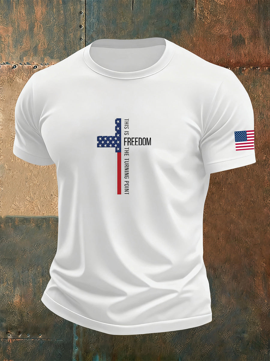 Men's Vintage Freedom Casual T-Shirt