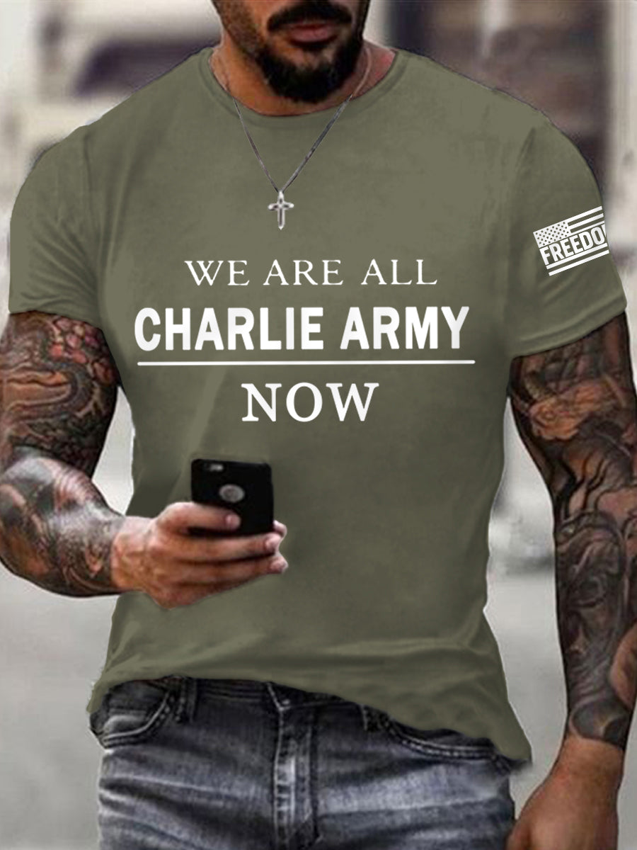 Men's We Are All Charlie Kirk Now! R.I.P Charlie Kirk Tee
