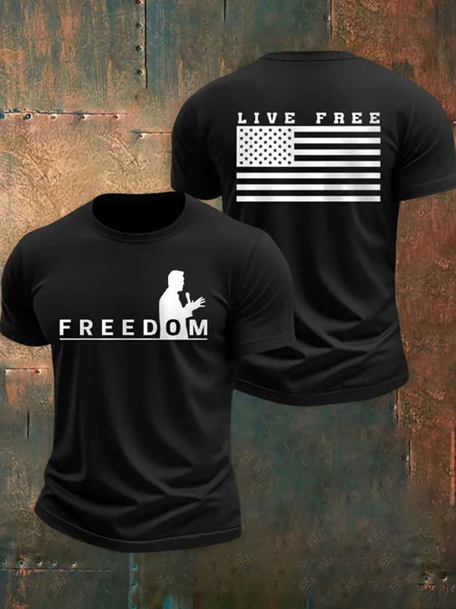 Men's Charlie Kirk Turning Point USA Trump Commemorative T-Shirt