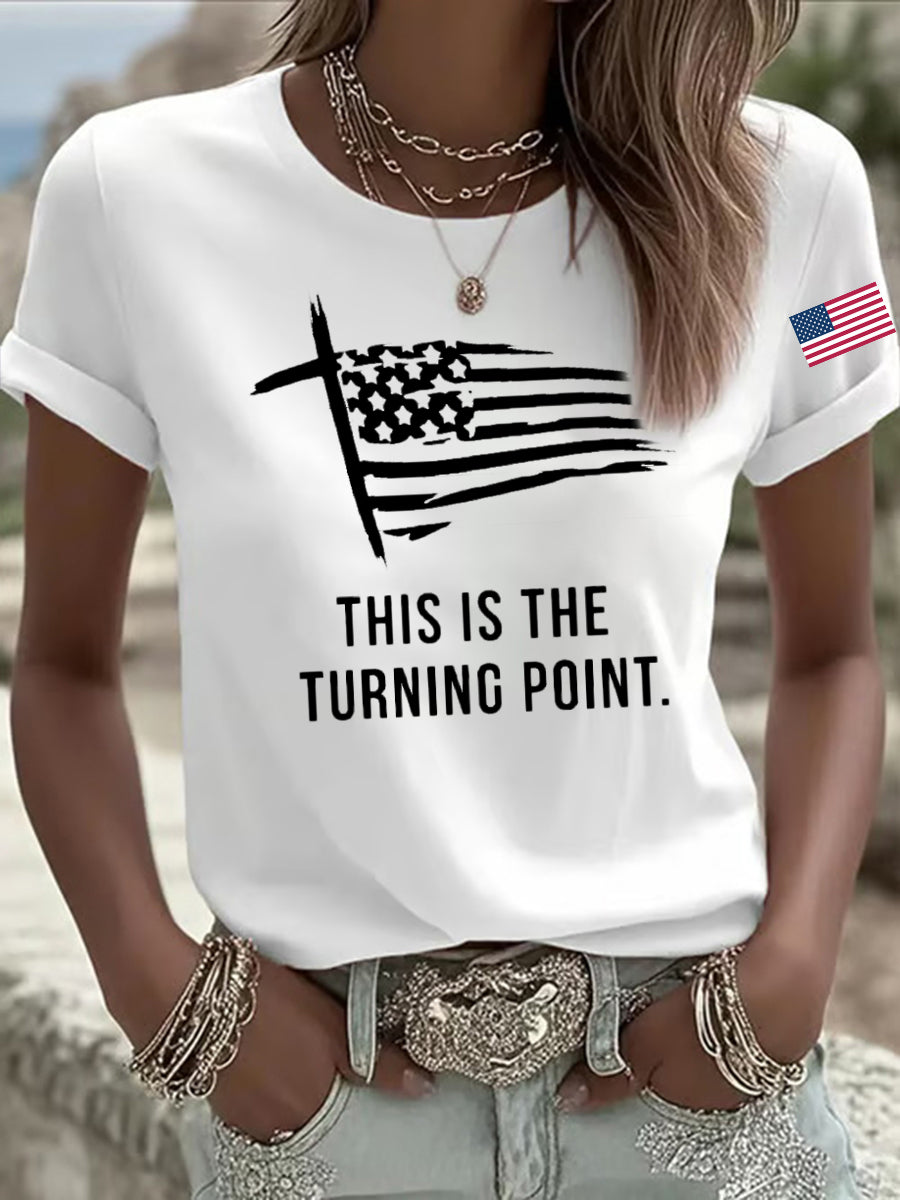 Women's This Is The Turning Point Printed T-shirt