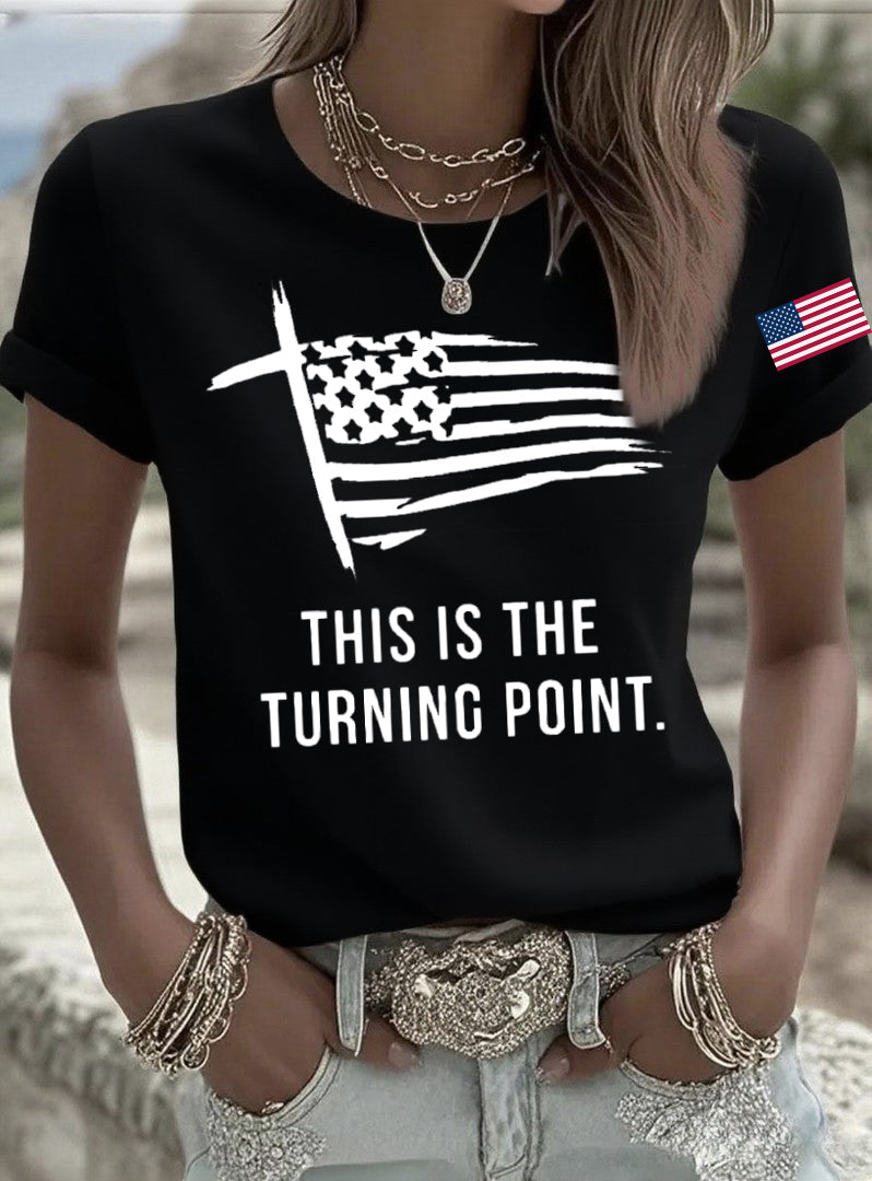 Women's This Is The Turning Point Printed T-shirt