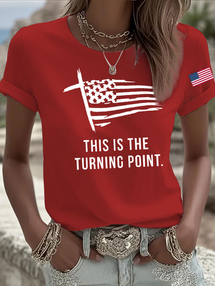 Women's This Is The Turning Point Printed T-shirt