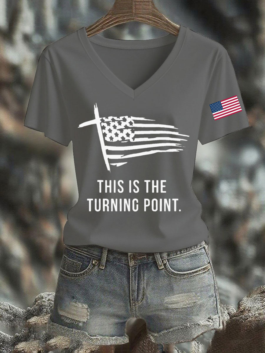 Women's This Is The Turning Point Printed T-shirt