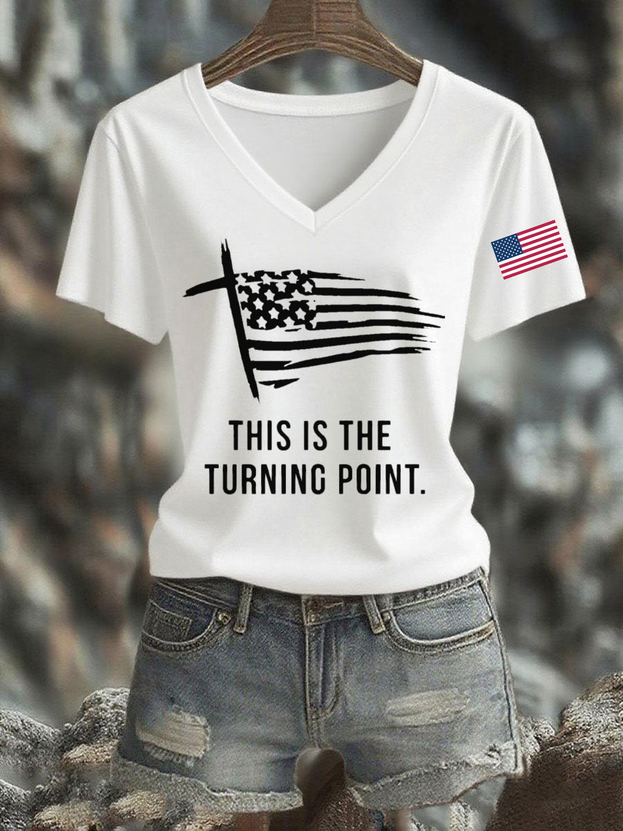 Women's This Is The Turning Point Printed T-shirt