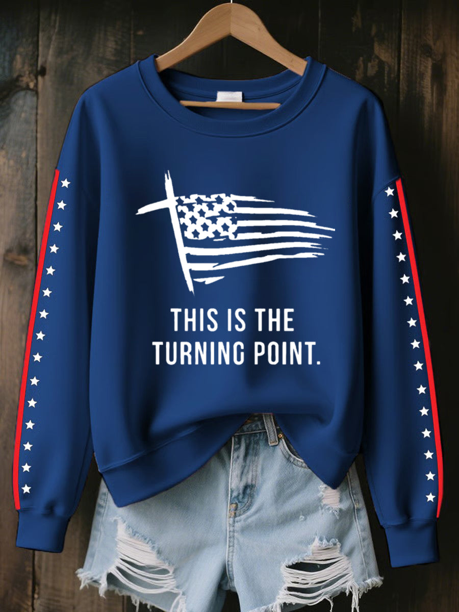 Women's This Is The Turning Point Printed Sweatshirt