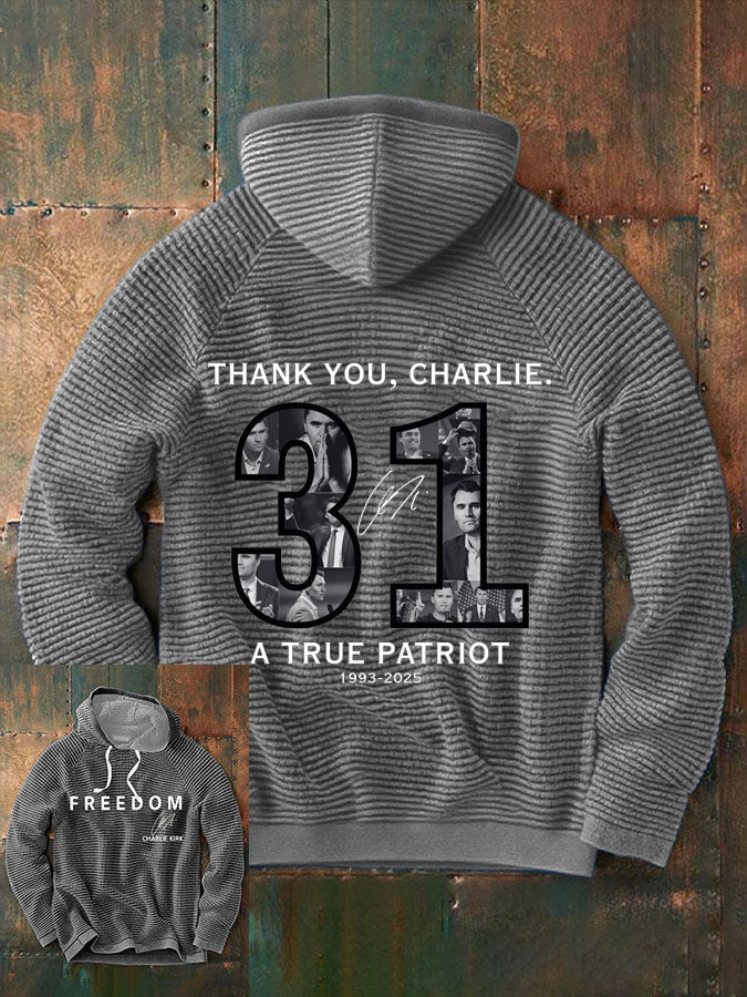 Men's Thank You Charlie 31 True Patriot Printed Hoodie