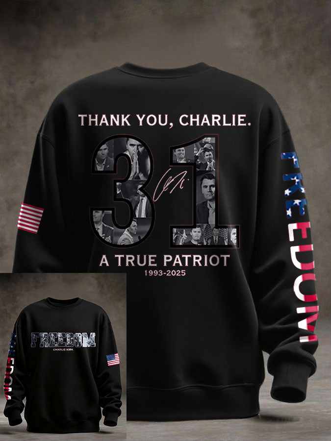 Men's Freedom True Patriot Printed Sweatshirt