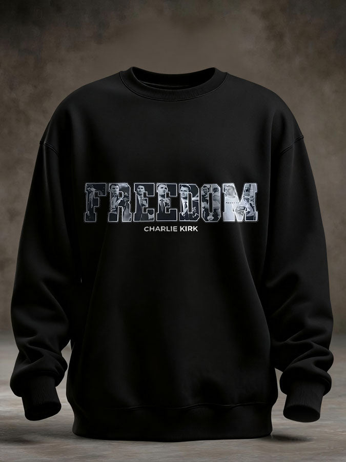 Men's Freedom True Patriot Memorial Printed Sweatshirt